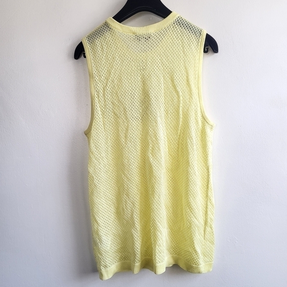 New Tibi SSENSE Men's Exclusive Citron Crispy Viscose Mesh Tank Top NWT Small - Picture 9 of 12
